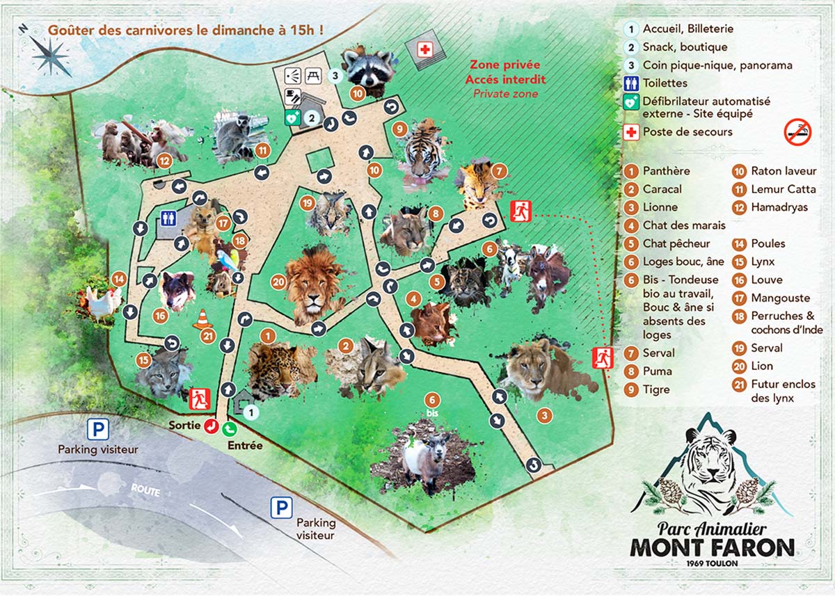 Plan du Zoo Faron
